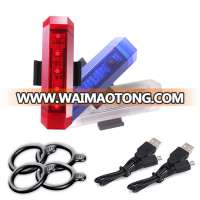 Ultra Bright Red Custom Cheap Portable USB Rechargeable Mini Bicycle bike back light